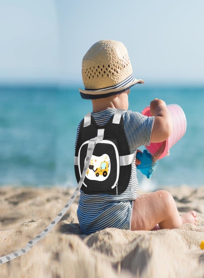 accmor حزام تسخير الأطفال من أكمور، حزام مساعد لطيف على شكل حفار للأطفال، حزام واقي لحماية الأولاد الصغار، حزام قابل للطي + رابط معصم مضاد للفقدان للسفر الخارجي باللون الأسود - Image 5