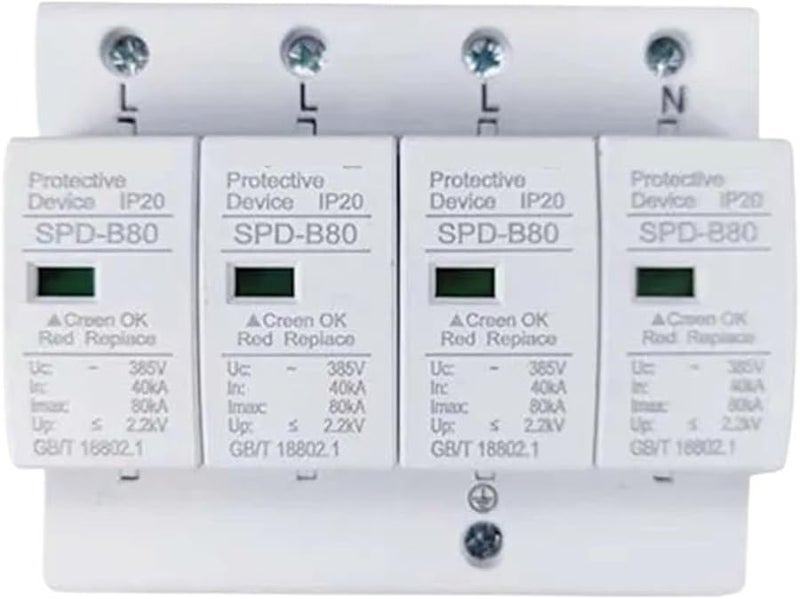 AC385V 50 100KA 2P واقي من زيادة الجهد SPD 20KA 40KA 65KA 80KA واقي صغير يحمي من الجهد الزائد العابر - Image 1