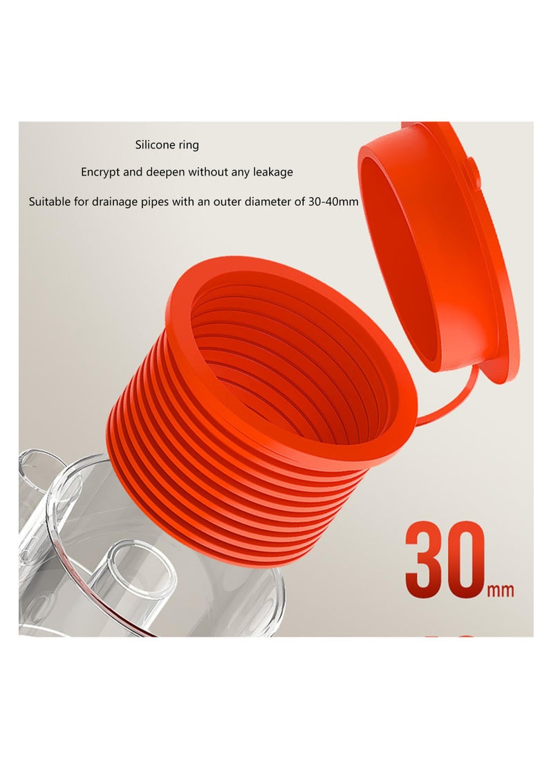 SYOSI Universal Fit Drain Pipe Hose Silicone Plug, Kitchen & Bathroom Drain Pipe Plug Effective Drainages Solution Pipe Joint Plug Prevent Odors Blockages, Drain Hose Sealing Plug for Laundry Room  - Image 3