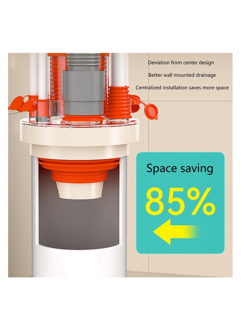 SYOSI Universal Fit Drain Pipe Hose Silicone Plug, Kitchen & Bathroom Drain Pipe Plug Effective Drainages Solution Pipe Joint Plug Prevent Odors Blockages, Drain Hose Sealing Plug for Laundry Room  - Image 4