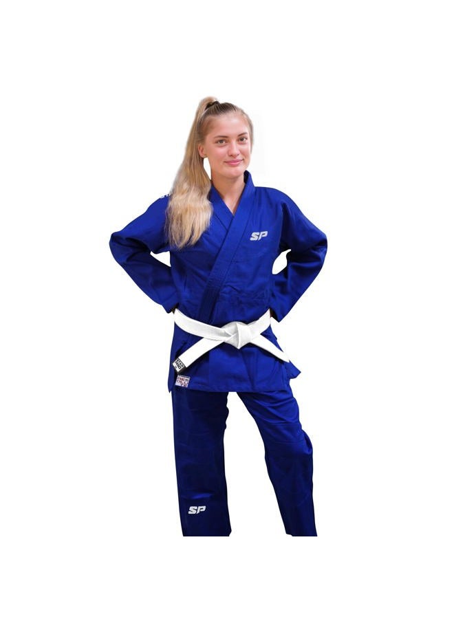 Starpro Judo Kimono - Professional Uniform for Training and Competition in Martial Arts, MMA, Taekwondo for Men, Women & Children in 350 g - 110-200 cm - White and Blue - Image 1