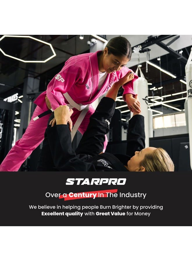 Starpro Judo Kimono - Professional Uniform for Training and Competition in Martial Arts, MMA, Taekwondo for Men, Women & Children in 350 g - 110-200 cm - White and Blue - Image 5