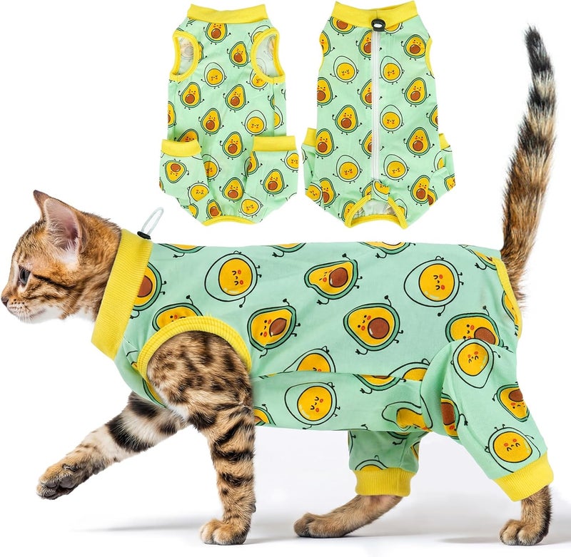 ADNIKIA Cat Recovery Suit with Hind Legs, Breathable Onesie After Surgery Female for Abdominal Wounds or Skin Diseases, Anti-Licking Full Body Pet Surgical Pajamas, E-Collar Alternative Wear - Image 1