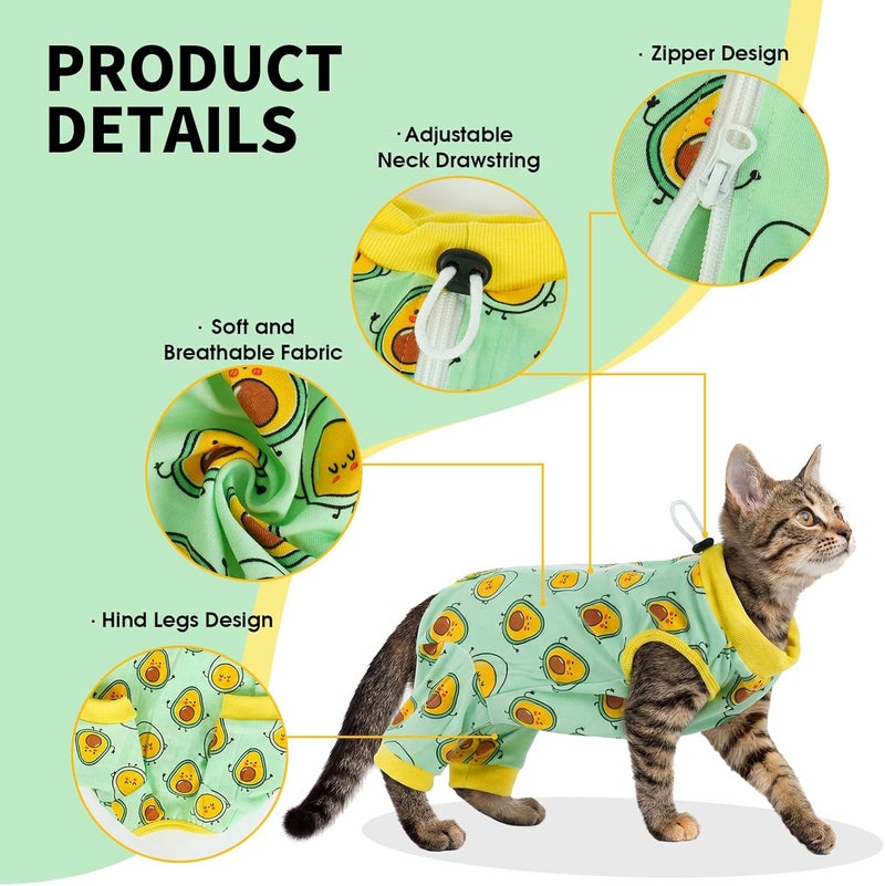 ADNIKIA Cat Recovery Suit with Hind Legs, Breathable Onesie After Surgery Female for Abdominal Wounds or Skin Diseases, Anti-Licking Full Body Pet Surgical Pajamas, E-Collar Alternative Wear - Image 2