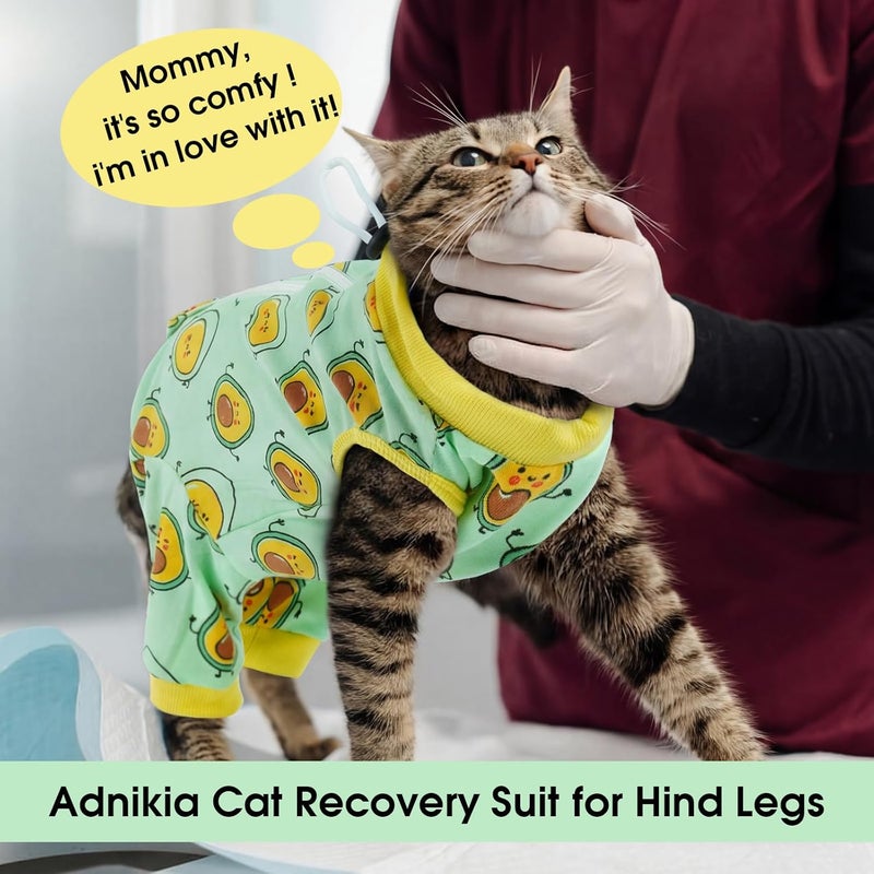 ADNIKIA Cat Recovery Suit with Hind Legs, Breathable Onesie After Surgery Female for Abdominal Wounds or Skin Diseases, Anti-Licking Full Body Pet Surgical Pajamas, E-Collar Alternative Wear - Image 5
