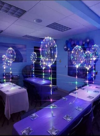 بالونات LED بوبو 10 عبوات ، تضيء بالونات 20 بوصة بالونات توهج على غرار الهيليوم لعيد الميلاد زفاف عيد الحب عيد الحب لوازم حفلات الهالوين زينة (ملونة) - view 3