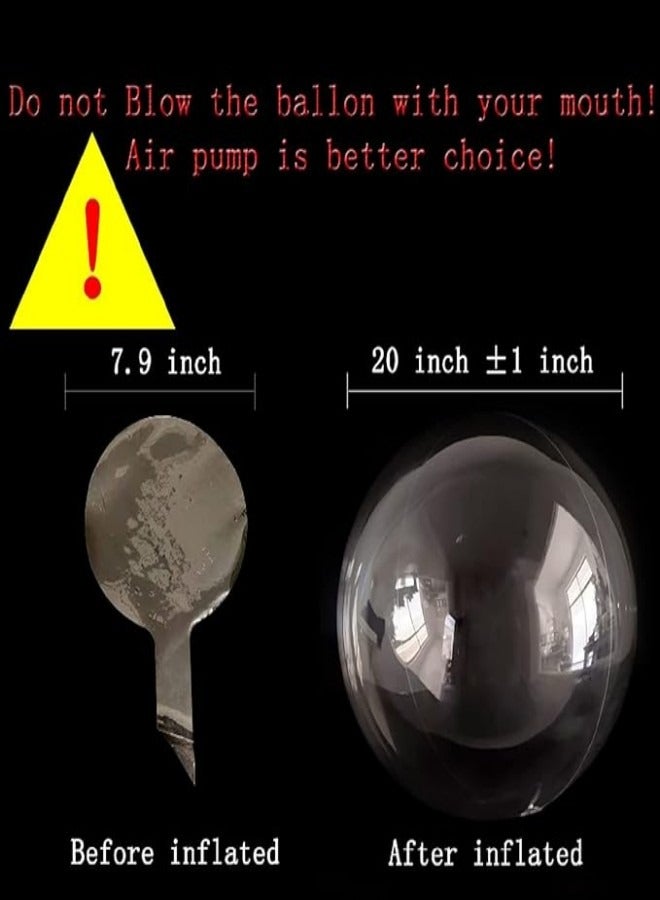 بالونات LED بوبو 10 عبوات ، تضيء بالونات 20 بوصة بالونات توهج على غرار الهيليوم لعيد الميلاد زفاف عيد الحب عيد الحب لوازم حفلات الهالوين زينة (ملونة) - Image 2