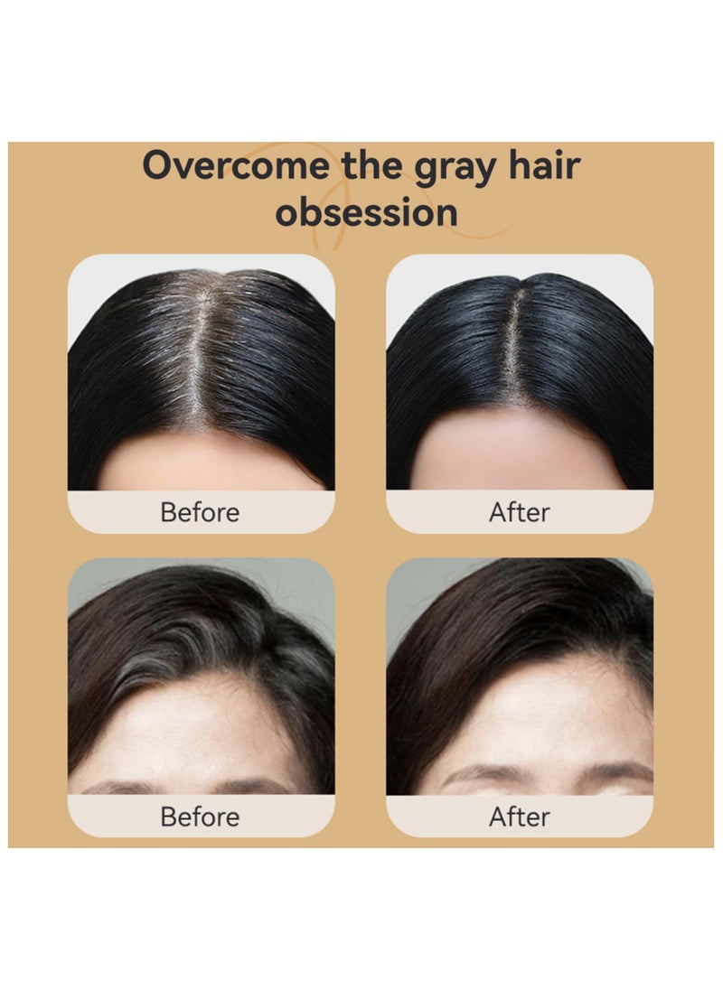 CMGTYYD Root Touch Up Stick, (Brown) Temporary Hair Dye Pen Instant Root Concealer Quick Dry Hair Stick Brown Hairline Color Stick Portable Hair Dye Brush Portable Root Concealer Hair Filler Powder  - Image 3