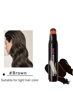 CMGTYYD Root Touch Up Stick, (Brown) Temporary Hair Dye Pen Instant Root Concealer Quick Dry Hair Stick Brown Hairline Color Stick Portable Hair Dye Brush Portable Root Concealer Hair Filler Powder  - Image 2