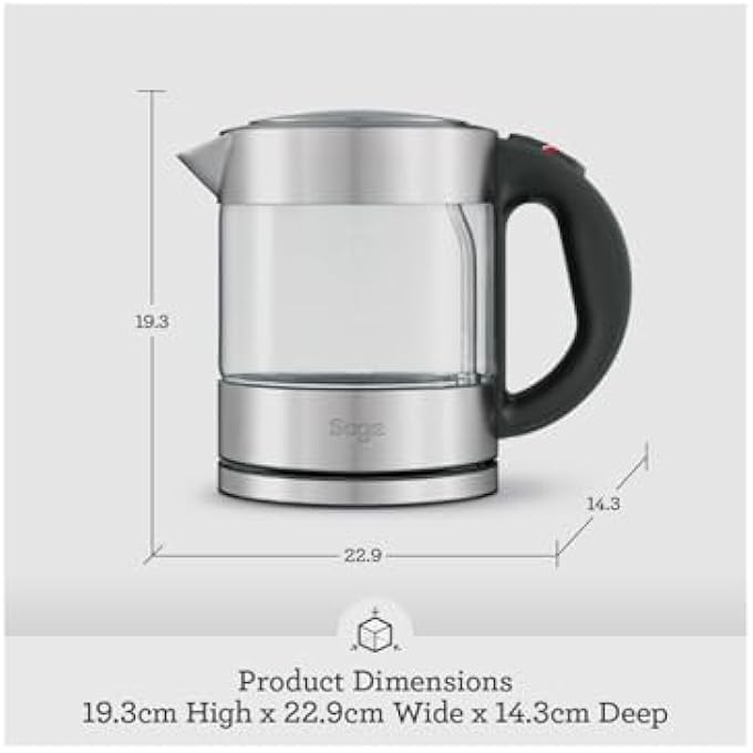 سيج الغلاية المدمجة Pure 1L الهادئة واللاسلكية الغليان السريع من الفولاذ المقاوم للصدأ في النسخة من uAE ضمان لمدة سنتين - Image 5