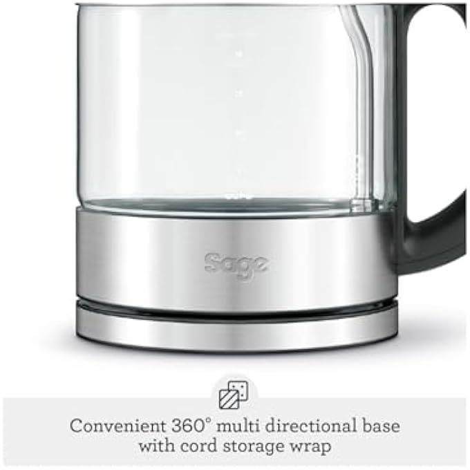 سيج الغلاية المدمجة Pure 1L الهادئة واللاسلكية الغليان السريع من الفولاذ المقاوم للصدأ في النسخة من uAE ضمان لمدة سنتين - Image 4