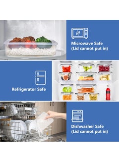 Arabest 16-Piece Food Storage Container Set with Easy Snap Lids Airtight Plastic Food Containers for Pantry and Kitchen Organization - For Meal Prep, Household Essentials and Leftovers  - Image 4