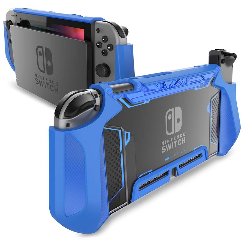 Mumba Dockable Case for Nintendo Switch (2017 Release), [Blade Series] TPU Grip Protective Cover Case Compatible with Nintendo Switch Console and Joy-Con Controller (Navy) - Image 1