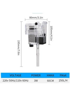 250L Silent 3W Hanging Waterfall Aquarium Filter Head Motor Internal Filter - pzsku/Z63EBD899EAAC1141D13BZ/45/_/1736446554/224e629b-29e4-43a6-a385-f59a102b9820