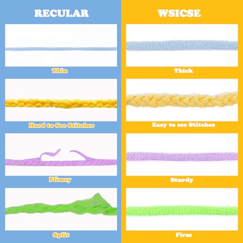 WSICSE 8x50g Beginner Crochet Yarn, Cotton Yarn for Crocheting Easy-to-See Stitches Chunky Thick Soft Yarn for Beginners Crocheting Kit Xmas Decor - Image 4