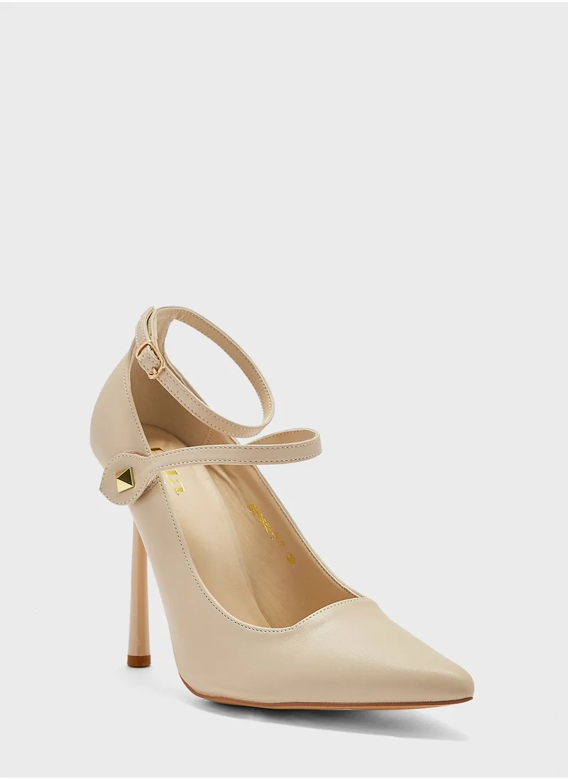 ELLA Double Link Ankle-Strap Pumps