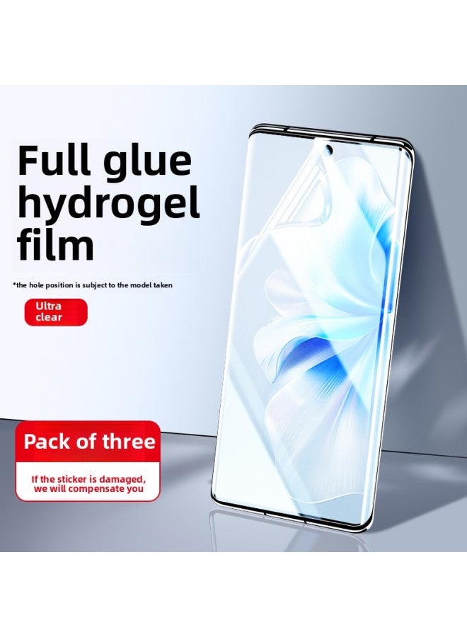 For Vivos18 Hydraulic Tempered Film S18pro Mobile Phone Film S18e Anti-peep Film With Curved Surface Full Screen Cover--Color:Ultra-clear 3 Pieces [import Hydrogel Film★Fingerprint Unlocking In Seconds] Good Fit Without Bubbles-Size:vivo S18 Pro  - Image 1