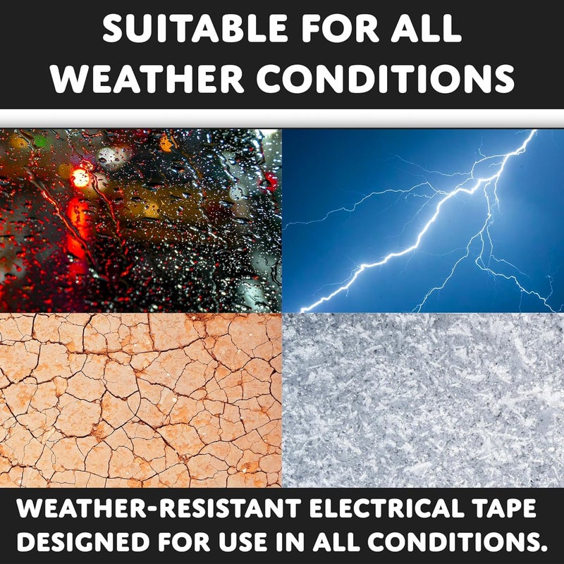 TradeGear (1PK White Colored Electrical Tape - PVC General Purpose - Waterproof, Flame-Retardant, Rubber Based Adhesive, UL Listed - Rated for Max. 600V and 80oC Use – 60’ x 3/4" x 0.07" - Image 3