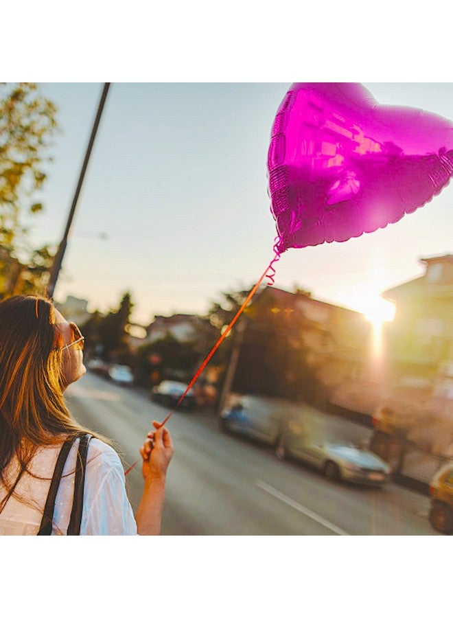 سيمبل بوليمر بالونات بسيطة من البوليمر على شكل قلب وردي مقاس 18 بوصة، بالونات من رقائق معدنية، بالونات من مادة المايلر لتزيين الحفلات، عبوة من 20 قطعة - Image 5