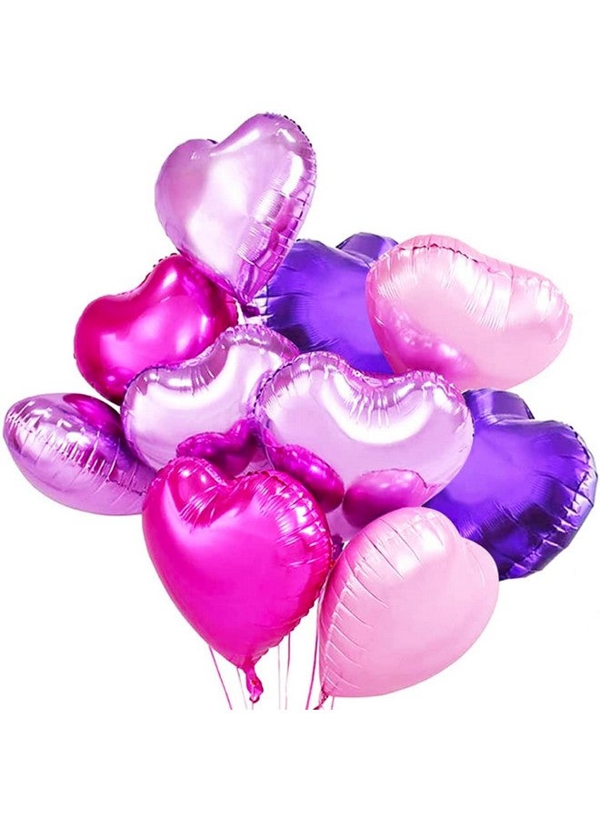 سيمبل بوليمر بالونات بسيطة من البوليمر على شكل قلب وردي مقاس 18 بوصة، بالونات من رقائق معدنية، بالونات من مادة المايلر لتزيين الحفلات، عبوة من 20 قطعة - Image 1