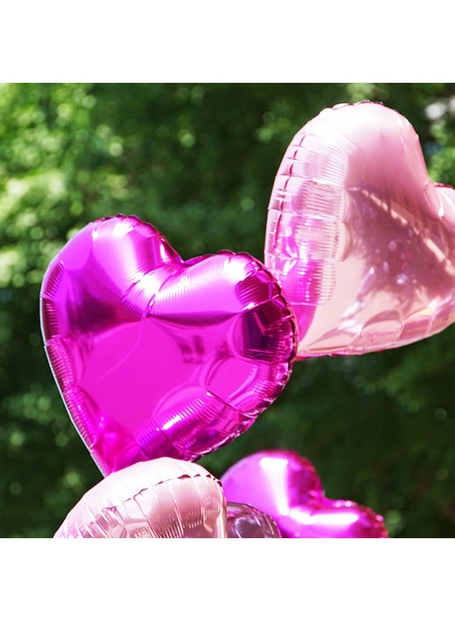 سيمبل بوليمر بالونات بسيطة من البوليمر على شكل قلب وردي مقاس 18 بوصة، بالونات من رقائق معدنية، بالونات من مادة المايلر لتزيين الحفلات، عبوة من 20 قطعة - Image 4