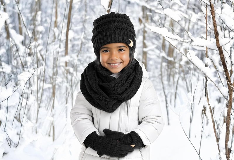 Funky Junque Kids Winter Scarf – Toddler Girl Neck Warmer, Baby Infinity Scarf, Warm Balaclava for Kids, Soft Girls Scarves - Image 2