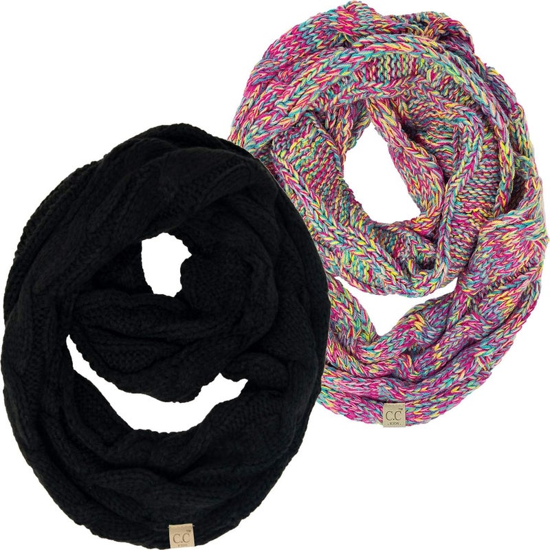 Funky Junque Kids Winter Scarf – Toddler Girl Neck Warmer, Baby Infinity Scarf, Warm Balaclava for Kids, Soft Girls Scarves - Image 1