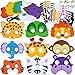 Winlyn 27 Sets Jungle Animal Masks Craft Kits Safari Animal Face Masks DIY Foam Zoo Animal Party Mask Art Sets Animal Face Stickers for Kids Jungle Safari Birthday Classroom Activities Party Favors - Image 3