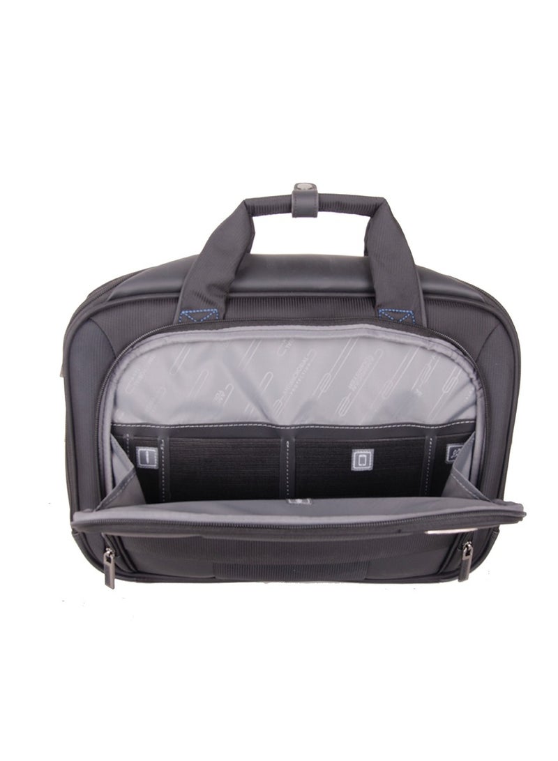 AMERICAN TOURISTER Merit Laptop Briefcase M, 100% Polyester, Black|Removable Laptop Sleeve|15.6" Laptop Compartment|Water Resistant Material|Smart Sleeve - 1 Year International Warranty - Image 3
