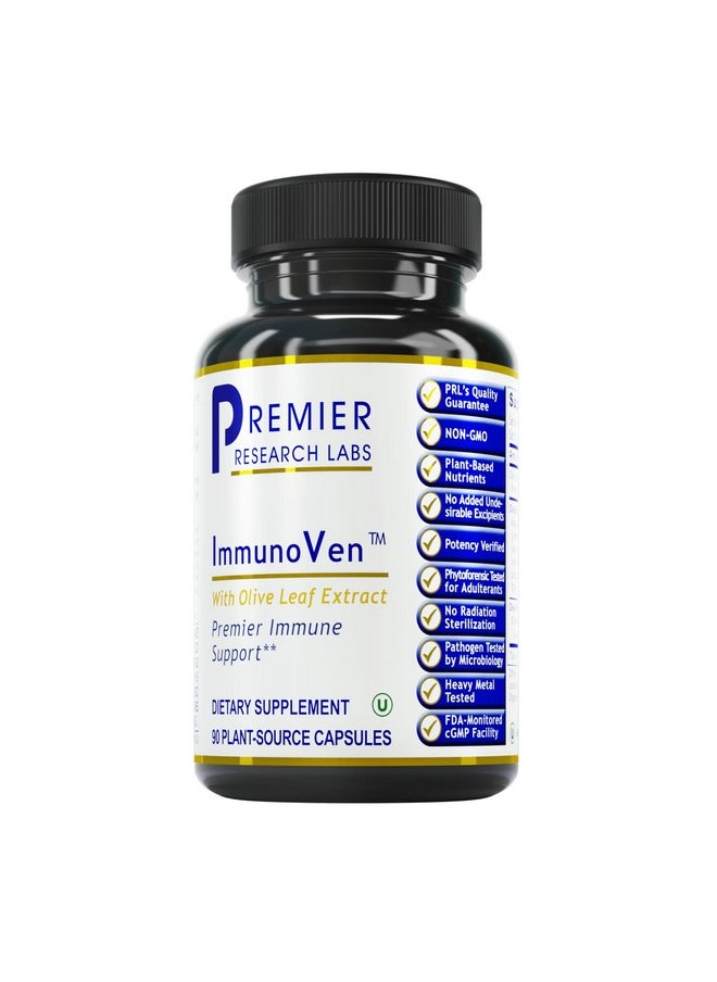 Premier Research Labs - Immunoven Contains Aquamin Cranberry Cilantro Reishi Turkey Tails & Organic Cilantro Supports Immune System & Cardiovascular Health 90 Plantsource Capsules - Image 1