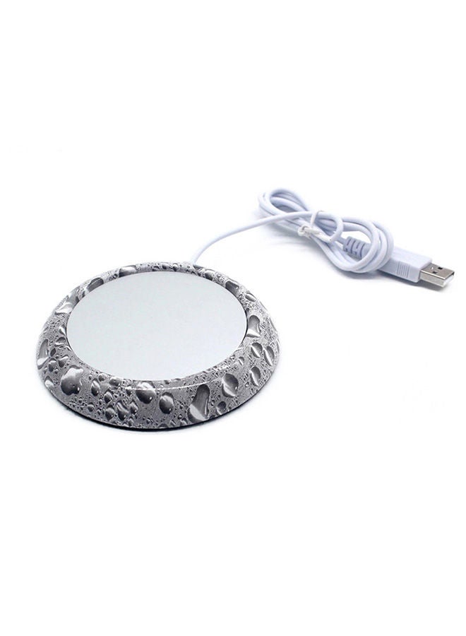 NIBEMINENT Mini Electric Coffee Mug Warmer Grey 13x3x12centimeter