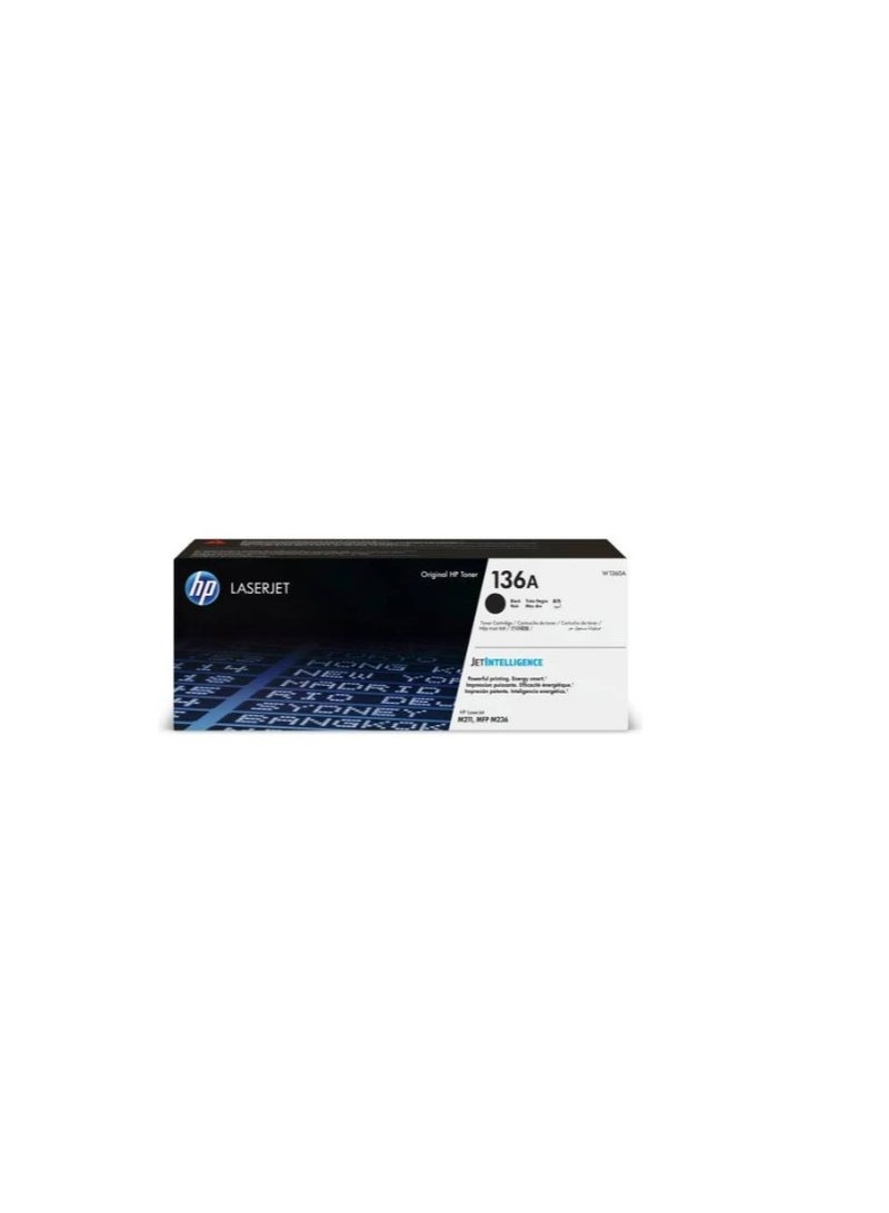 HP 136A Black Original LaserJet Toner Cartridge With JetIntelligence, For M209 And MFP 234, Up To 1150 Pages, Page Maximizer And Anti-Fraud Technologies, Energy Smart BLACK - Image 1