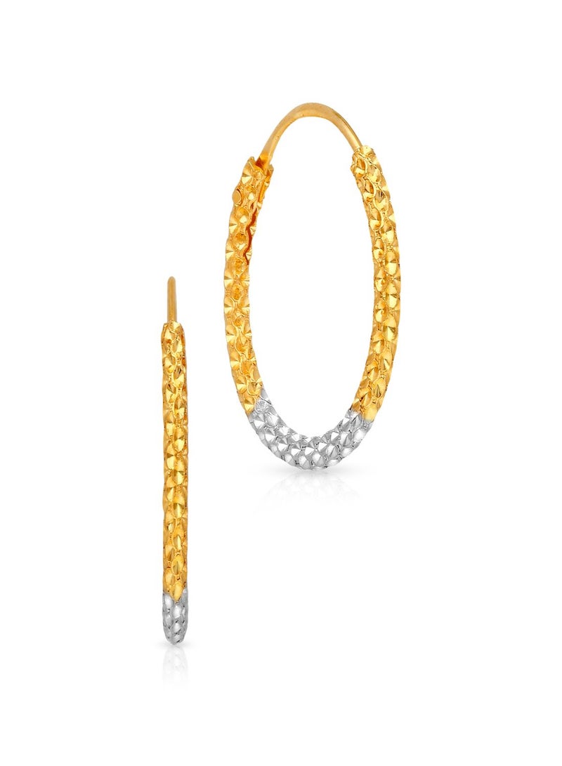 Malabar Gold and Diamonds أقراط هووب وبالي ستايل لا نهائية بعيار 22 قيراط 916 للنساء ERZNS47627 - Image 1