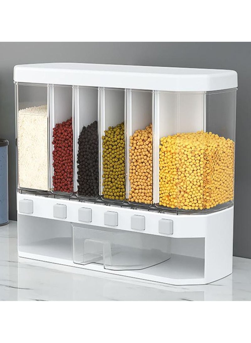DubaiGallery Wall Mounted Press Cereals Dispenser Dry Food Hanger Kitchen Storage Organize Household Dry Rice Food Container Organizer 12KG - Image 3