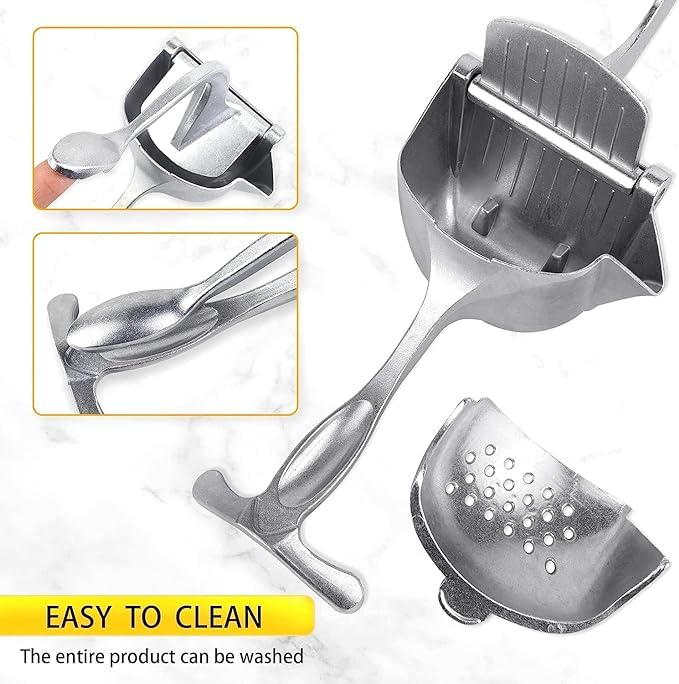 PARABRAHMA Aluminium Manual Fruit Juicer Orange Juicer Heavy Duty Hand Press Metal Lime Juicer Hand Juicer juicer Instant Orange Juicer Aluminium Handle Juicer Garlic Paste Per Clove - Image 3