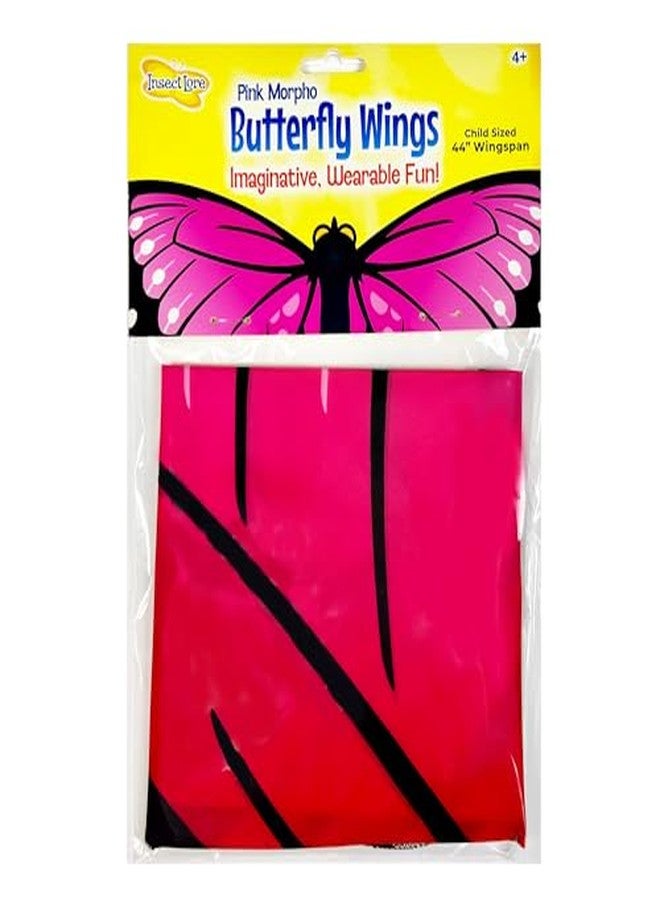 Insect Lore Pink Morpho Dress-Up Butterfly Wings - Pretend Play Costume for Kids - Image 3
