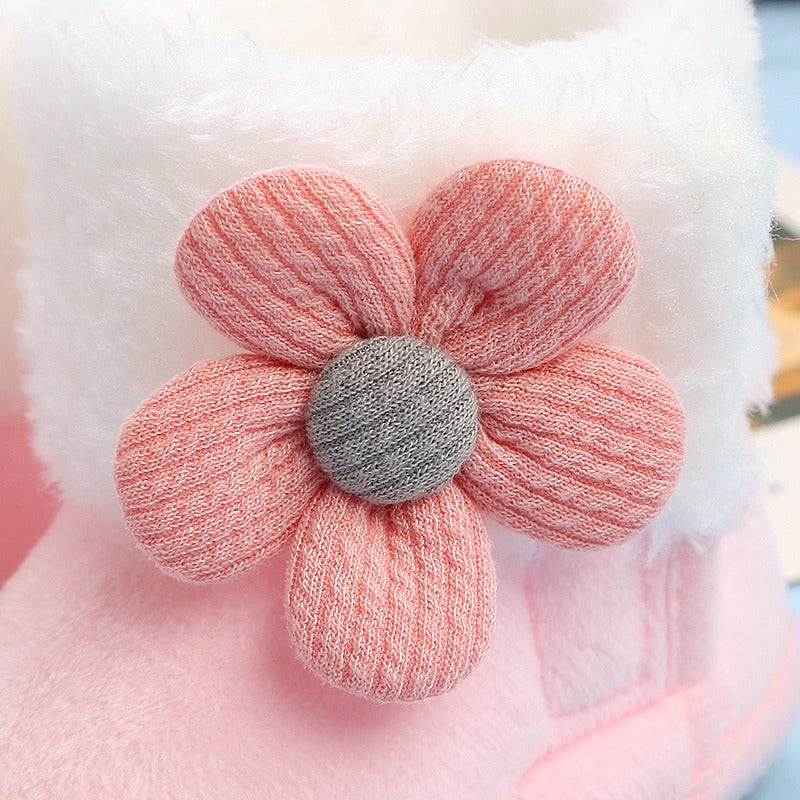Yang Yang Hua Cute Princess Baby Shoes Soft Sole Winter 0-12 Months Toddler Pre-Walking Cotton Sock Shoes for Boys and Girls - Image 5