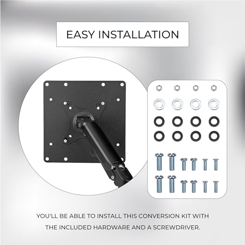 HumanCentric VESA Mount Adapter Plate for TV Mounts, VESA Conversion Plate for Flat and Curved TVs, Convert 50x50, 75x75 and 100x100 to 200x200 mm Patterns, Includes Hardware Kit - Image 4