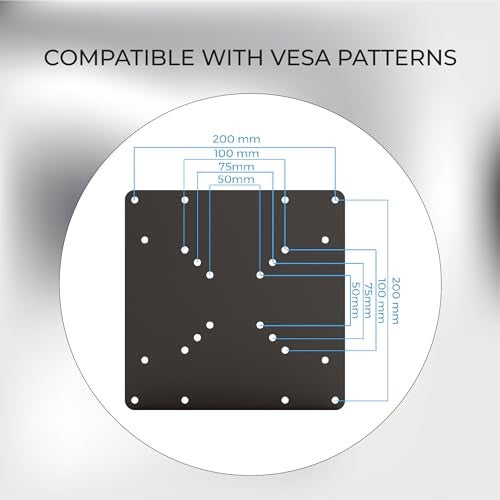 HumanCentric VESA Mount Adapter Plate for TV Mounts, VESA Conversion Plate for Flat and Curved TVs, Convert 50x50, 75x75 and 100x100 to 200x200 mm Patterns, Includes Hardware Kit - Image 3