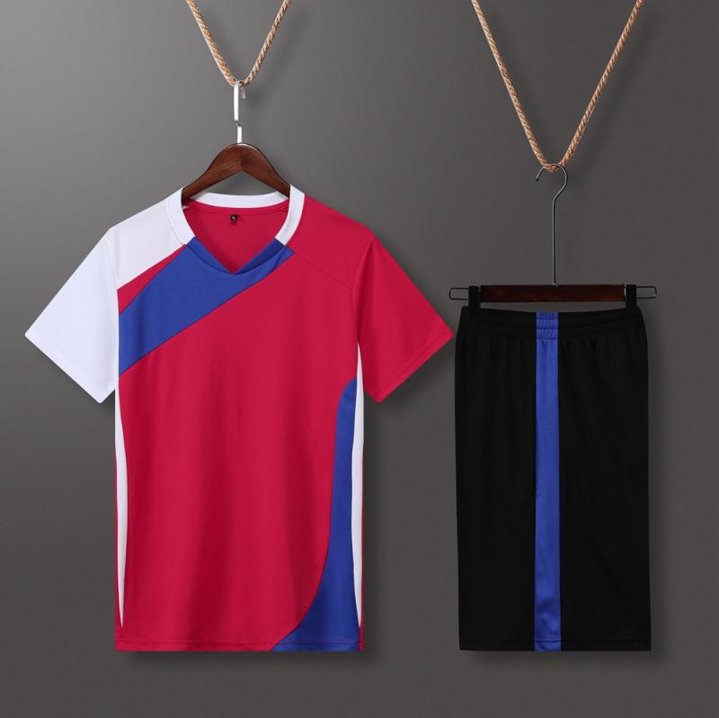 Generic New Volleyball Clothing Mens Short-sleeved Suit Volleyball Team Uniform Training Clothing Air Volleyball Clothing Womens Volleyball Jersey Competition Clothing 840 male red 