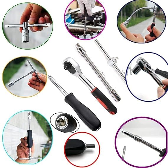 46-in-1 Tool Kit & Screwdriver with Socket Set, Multi-Purpose Combination Tool Case, Precision Socket Set  - Image 2