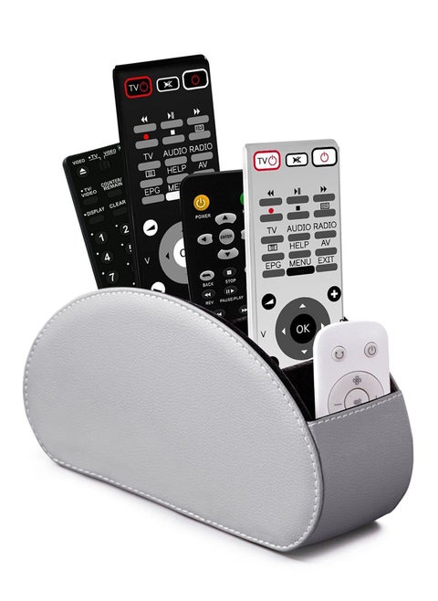 Remote Control Holder and Organizer - Multifunctional Desk Storage Box with 5 Compartments