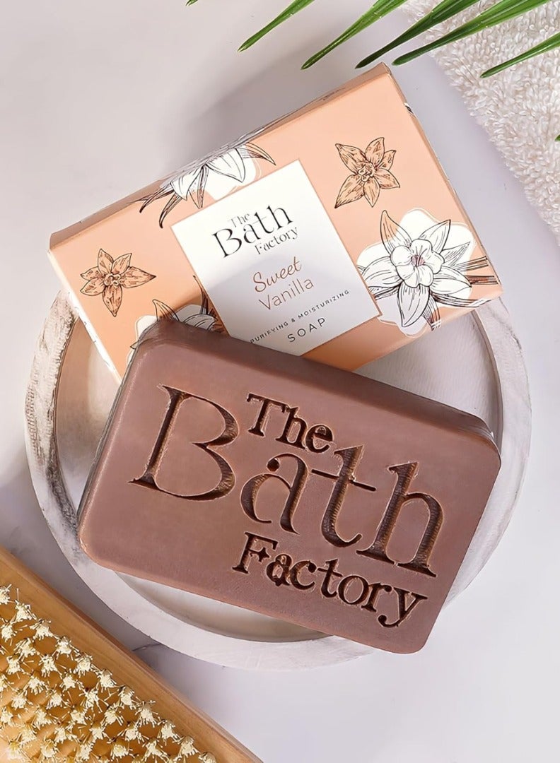 The Bath Factory Sweet Vanilla Soap, 80 g – Nourishing Cleanser for Soft and Moisturised Skin - Image 4