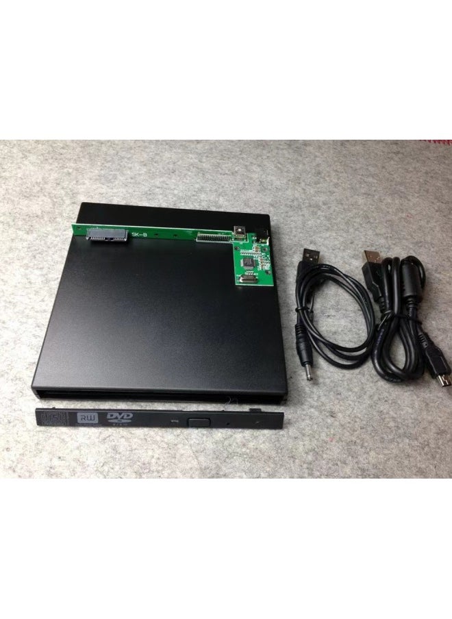 Generic Direct USB2.0 External Computer Universal IDE/SATA Interface 12.7MM Mobile Optical Drive Box Kit-Color:Black  - Image 1