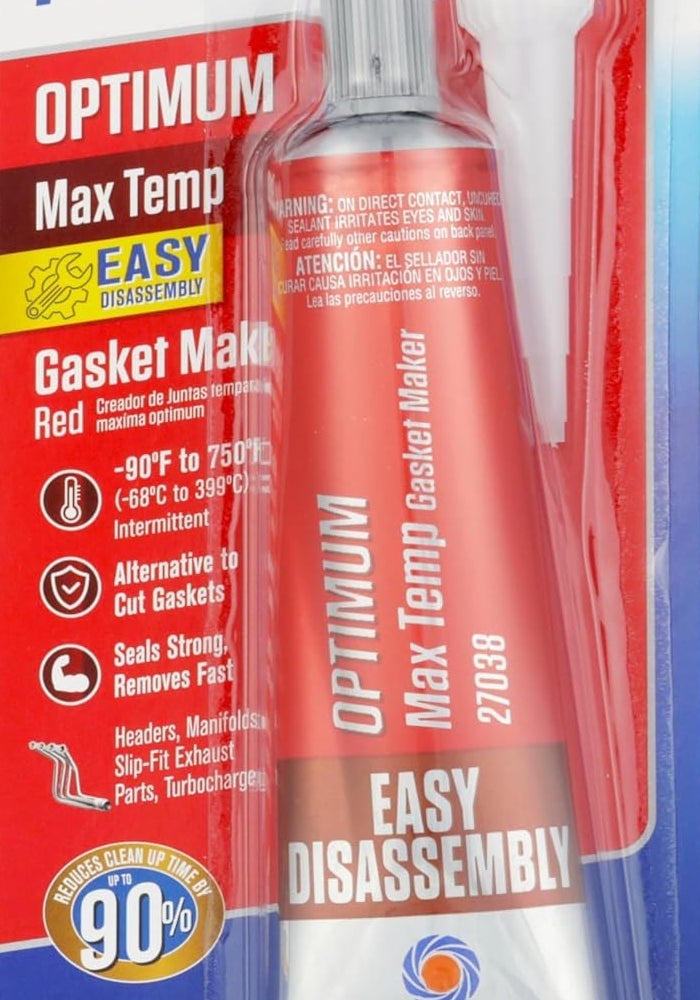 Permatex 27038 Optimum Red High Temperature Gasket Maker 3.35 oz - Image 1
