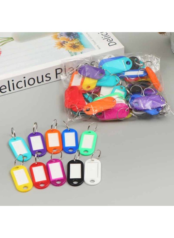 Generic 10pcs Multicolor Plastic Keychain Luggage ID Name Tags Hotel Number Classification Card for Women Men Car Bag Backpack Pendant-Color:I  - Image 4