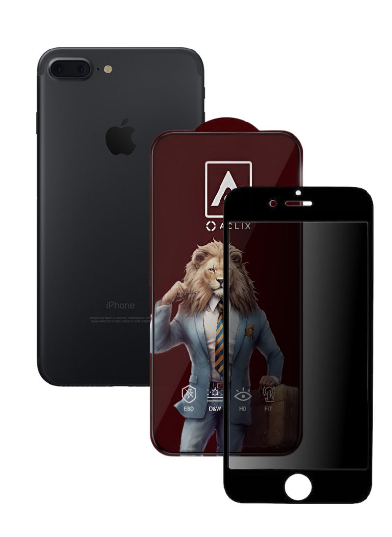 ACLIX Antistatic ESD Dustof Premium Quality High Definition Anti-Spy Privacy Tempered Glass Screen tector Designed For  iPhone 7 Plus - Image 1