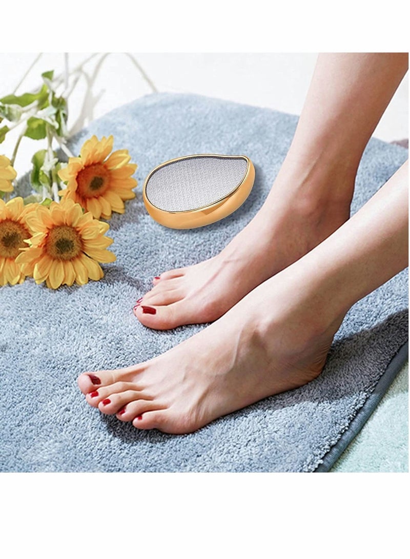 Glass Foot File Callus Remover, Innovative Nano Crystal Feet Scrubber for Travel Use, Portable Pedicure Foot Scraper for Cracked Heel (Normal)