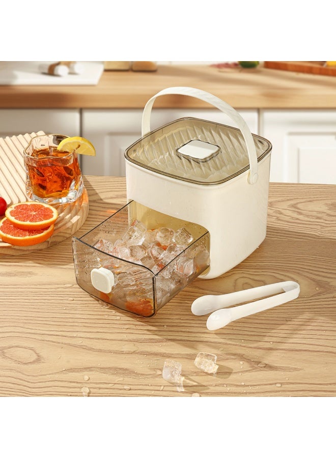 علبة مكعبات الثلج مع غطاء تخزين مربع ، مفتاح واحد بسهولة الافراج عن 48 مكعبات الثلج الصغيرة ، 2 علبة مكعبات الثلج العفن ، مع الحاويات والجليد كماشة - Image 3