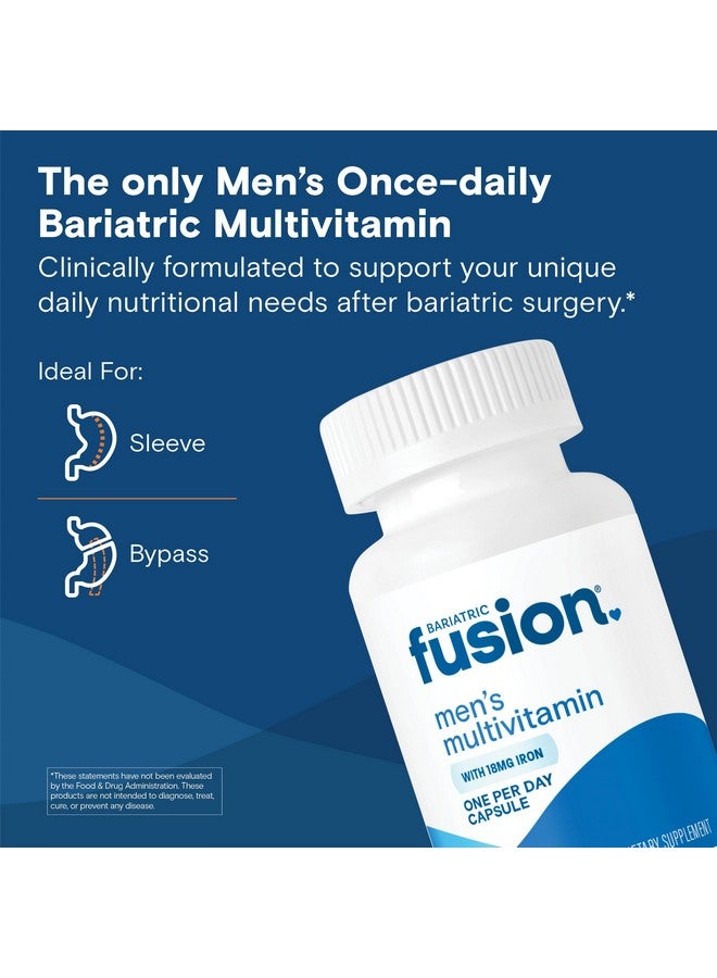 Bariatric Fusion فيتامينات متعددة للرجال من بارياترك فيوجن - حبة واحدة يومياً مع الحديد | مع فيتامينات لدعم البروستاتا والقلب* | لجراحة تحويل المعدة وعمليات تكميم المعدة | 30 كبسولة | إمداد لشهر واحد - Image 2
